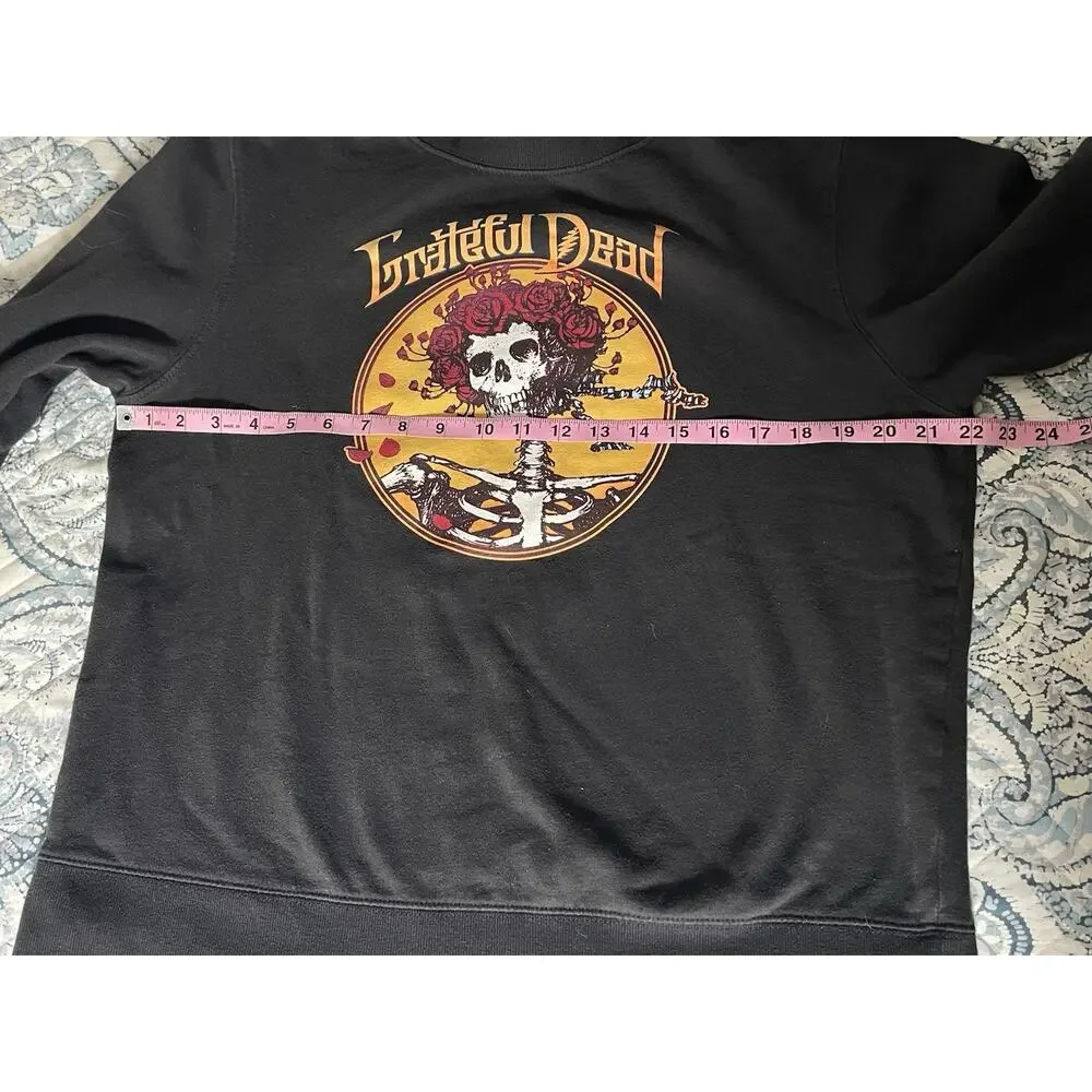 Grateful Dead Bertha Sweatshirt Size XL Pullover Crewneck Skelton Roses Gray - Picture 6 of 7